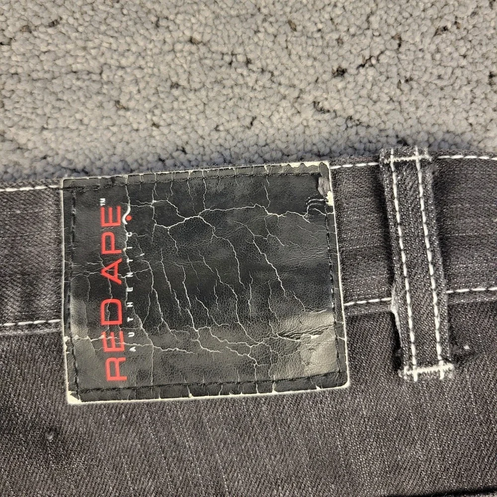 Red Ape Jeans Mens 40x32 Black Wide Leg Baggy Relaxed‎ High Rise Streetwear
